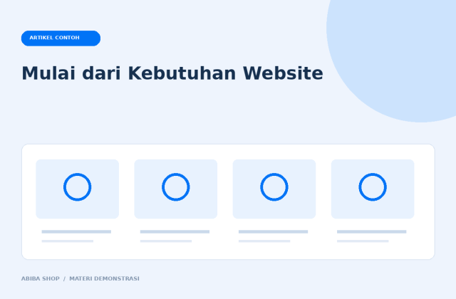 Mulai dari Kebutuhan Website - artikel contoh - ilustrasi data contoh