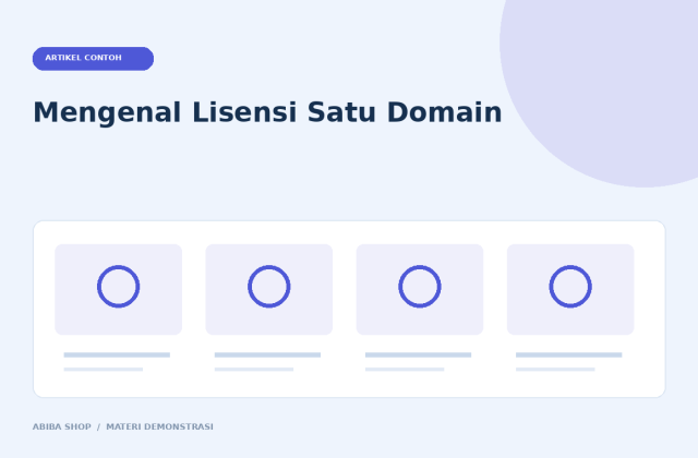 Mengenal Lisensi Satu Domain - artikel contoh - ilustrasi data contoh