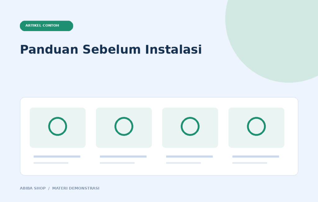 Panduan Sebelum Instalasi - artikel contoh - ilustrasi data contoh
