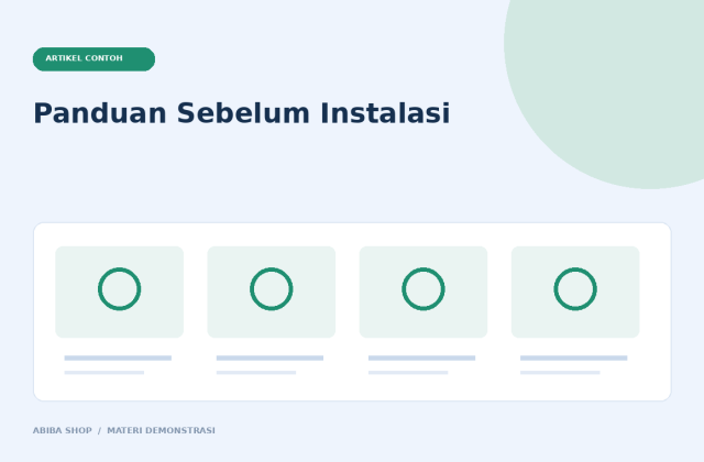 Panduan Sebelum Instalasi - artikel contoh - ilustrasi data contoh