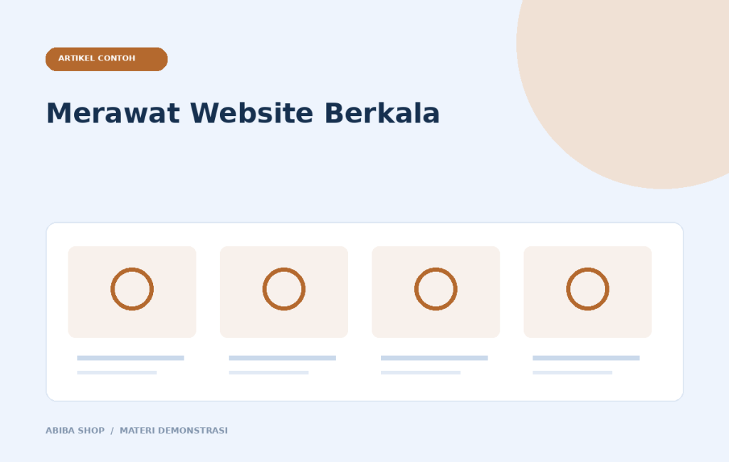 Merawat Website Berkala - artikel contoh - ilustrasi data contoh