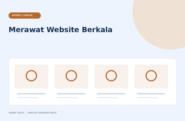 Merawat Website Berkala - artikel contoh - ilustrasi data contoh